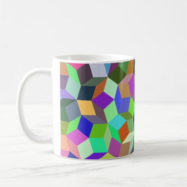 bunte Tasse mit Penrose Muster Coffee Mug (Left)