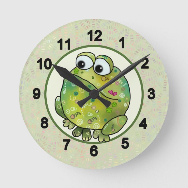 Bunter Frog Round Clock (Front)