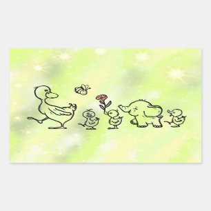 bunter Lauf  Rectangular Sticker