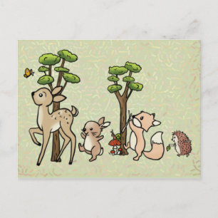 bunter Waldlauf Postcard