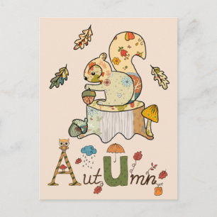 Buntes Eichhörnchen Postcard