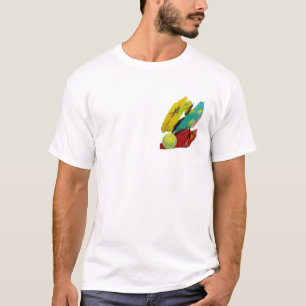 Buntes Muster für Tennisvereine T-Shirt