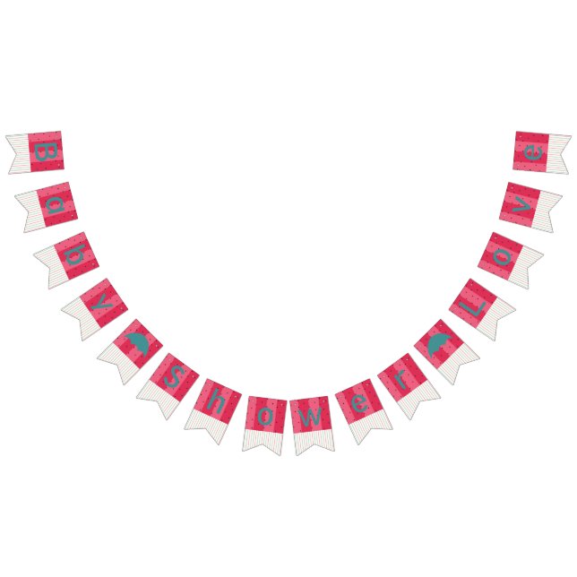 Bunting Baby Shower "Umbrella Watermelon" Bunting (All)