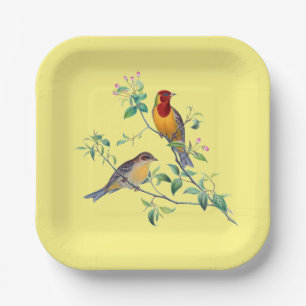 Bunting Birds,  Paper Plate