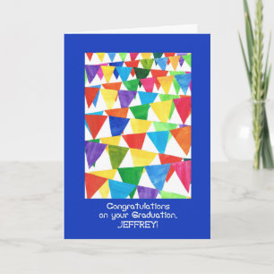 Bunting Graduation Congratulations for Jeffrey Card