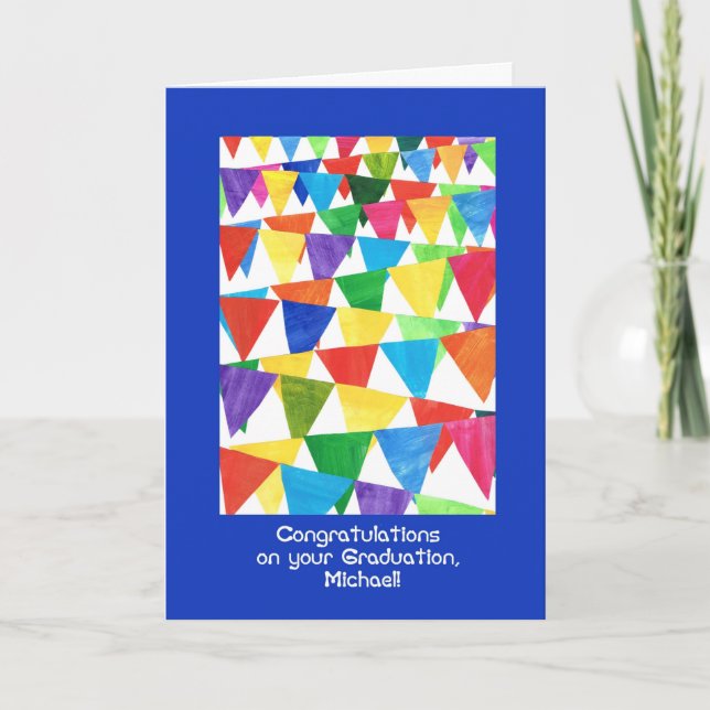Bunting Graduation Congratulations for Michael Card (Front)
