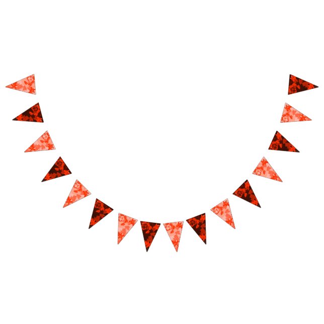 Bunting in bright oranges and deep red leaves bunting  (All)