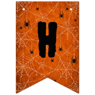 Bunting of Happy Halloween Spooky Spider Webs Oran