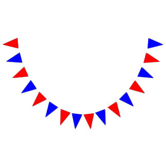 Bunting: Red & Blue Triangles Bunting