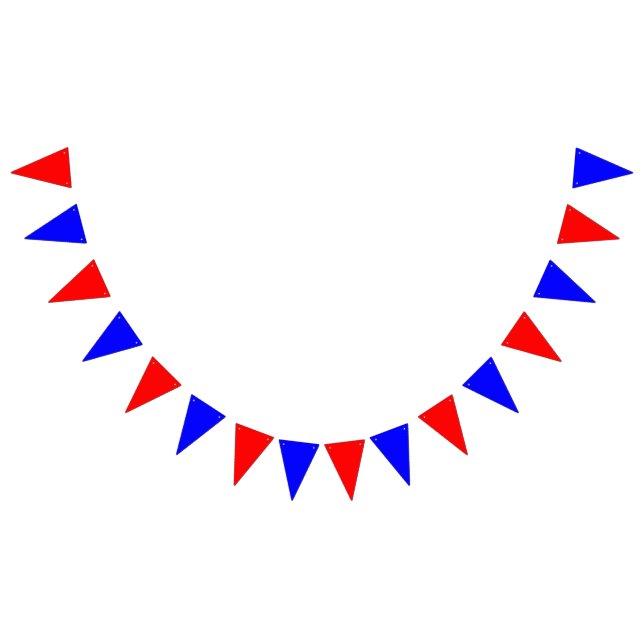 Bunting: Red & Blue Triangles Bunting (All)
