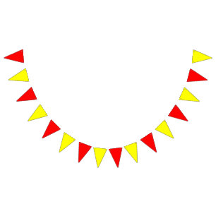 Bunting: Red & Yellow Triangles. Bunting