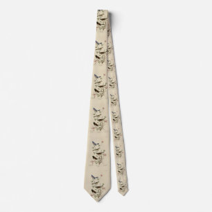 Bunting, Sparrow, Junco, (Finches) Audubon's Birds Tie