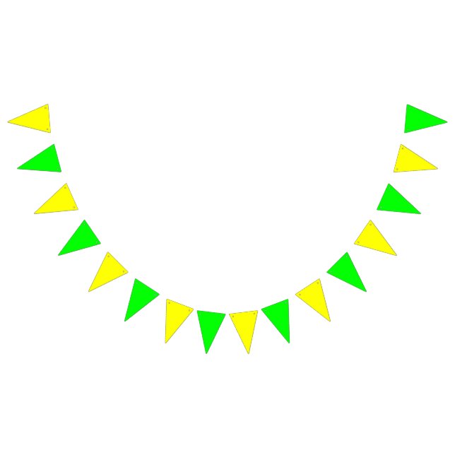 Bunting: Triangular: Yellow & Lime Bunting (All)