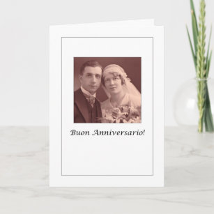 Buon Anniversario - Happy Anniversary in Italiano Card
