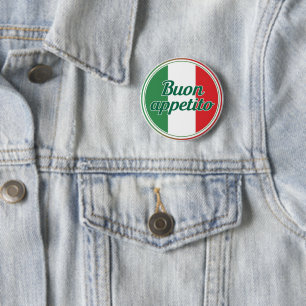 Buon appétito 6 cm round badge