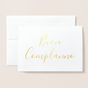 Buon Compleanno Calligraphy Gold Foil Card