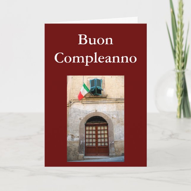 "BUON COMPLEANNO" ITALIAN BIRTHDAY CARD (Front)