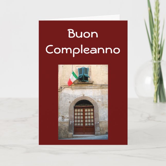 "BUON COMPLEANNO" ITALIAN BIRTHDAY CARD (Front)