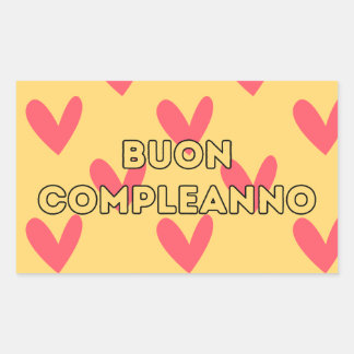 Buon compleanno, Italian happy birthday  Rectangular Sticker
