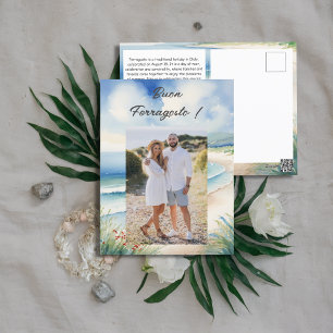 Buon Ferragosto italian Celebration Day your photo Holiday Postcard