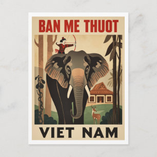 Buon Ma Thuot Elephant Viet Nam Travel Postcard