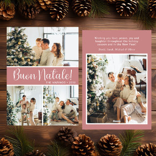 Buon Natale 4 Photo Flat Holiday Card