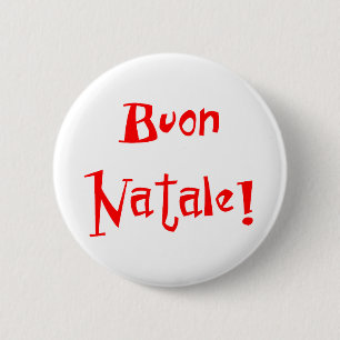 Buon Natale 6 Cm Round Badge