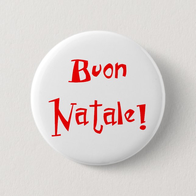 Buon Natale 6 Cm Round Badge (Front)