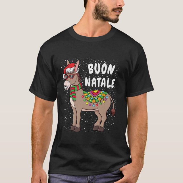 Buon Natale American Italian Xmas Funny Christmas  T-Shirt (Front)