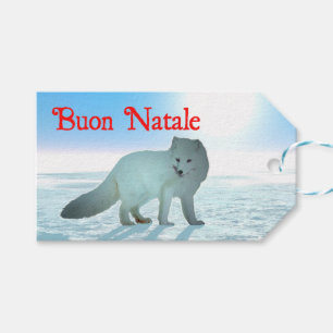 Buon Natale - Arctic Fox Gift Tags