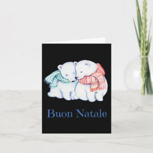 Buon Natale Bears Merry Christmas Good Christmas  Card