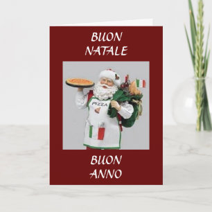 BUON NATALE / BUON ANNO ITALIAN SANTA HOLIDAY CARD