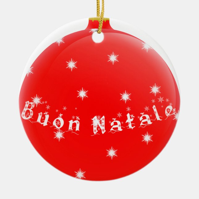 Buon Natale Ceramic Ornament (Front)