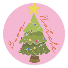 "Buon Natale" Christmas Classic Round sticker
