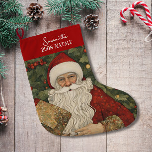 Buon Natale Christmas  Large Christmas Stocking