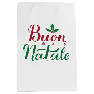 Buon Natale Christmas Medium Gift Bag