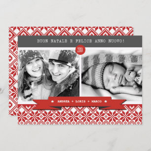 Buon Natale. Christmas Photo Card in Italian