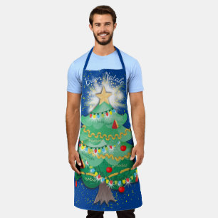 Buon Natale Christmas tree Italian pasta cooking Apron