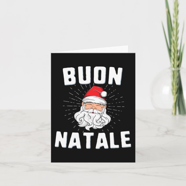 Buon natale christmasitaly italian santa babbo  card (Front)