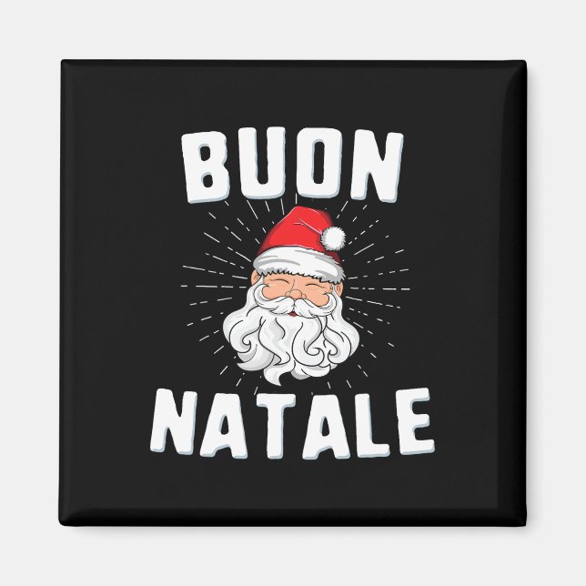 Buon natale christmasitaly italian santa babbo  magnet (Front)