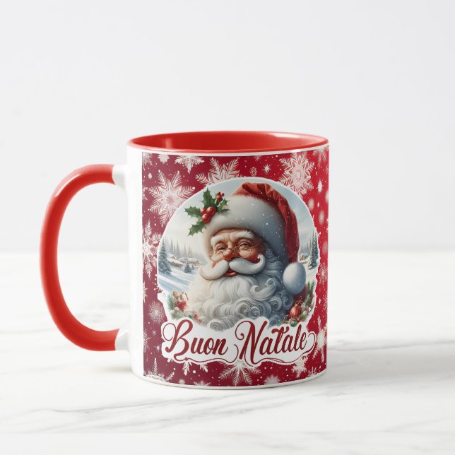 Buon Natale con Babbo Natale Italian  Mug (Left)