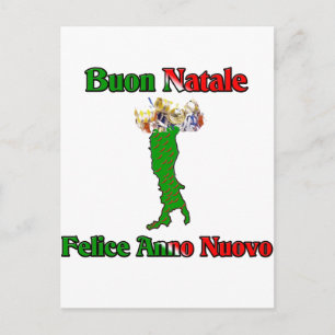 Buon Natale Felice Anno Nuovo Holiday Postcard