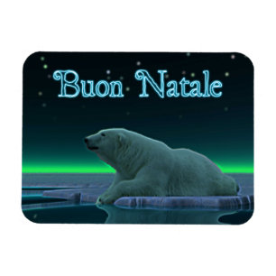 Buon Natale - Ice Edge Polar Bear Magnet