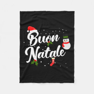 Buon natale italian christmas  fleece blanket