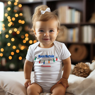 Buon Natale Italian Christmas Lights  Baby Bodysuit