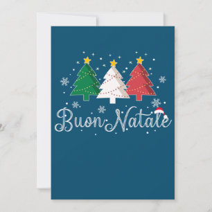 Buon Natale Italian Christmas Tree Invitation