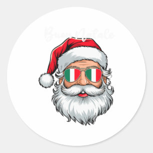 Buon Natale Italian Family Christmas, Italy Pride  Classic Round Sticker