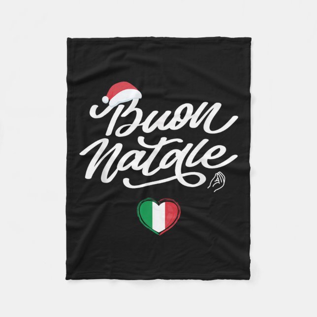 Buon Natale Italian Family Christmas, Italy Pride  Fleece Blanket (Front)