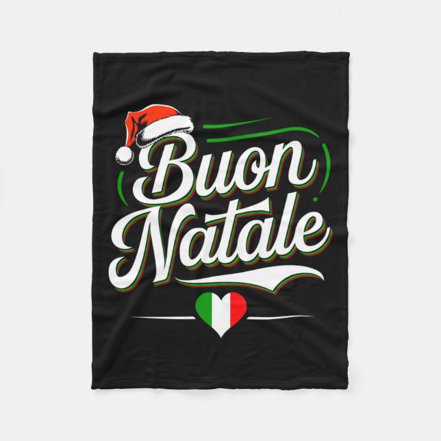 Buon Natale Italian Family Christmas Italy Pride H Fleece Blanket (Front)