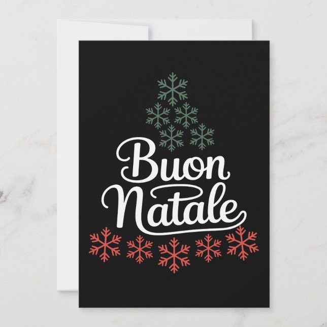 Buon Natale Italian Family Christmas Tree Holiday (Front)
